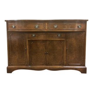 1920s Antique Brickwede Burl Wood, Mahogany and Maple Accents Buffet Sideboard For Sale