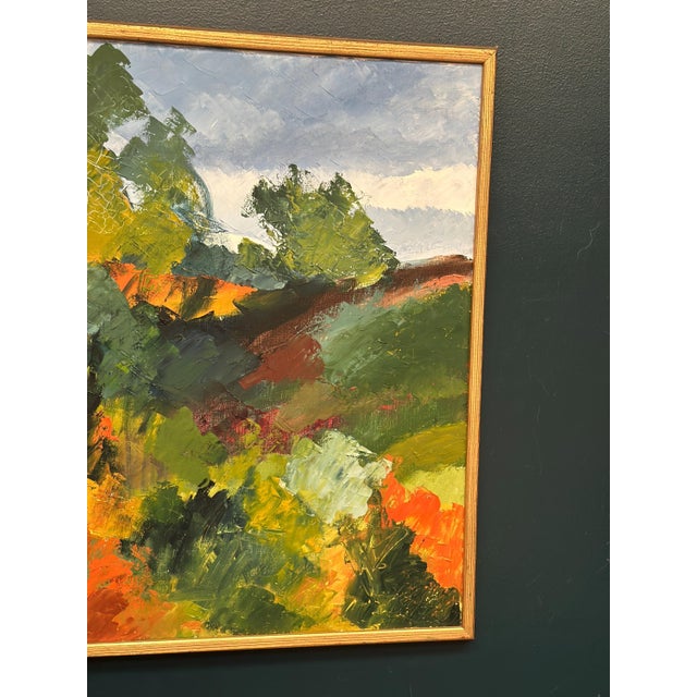 Stig Hallblom, Autumn Landscape, 1950s, Oil Painting on Canvas, Framed For Sale - Image 6 of 18