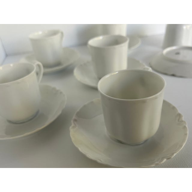 Haviland & Co. 1950s Haviland Limoges Demitasse/Espresso Cups & Saucers Set of Six For Sale - Image 4 of 18