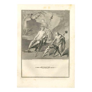 Pietro Campana, Nude, The Game of Angels and Satyrs, 18th Century, Etching For Sale