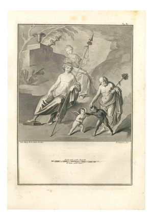 Pietro Campana, Nude, The Game of Angels and Satyrs, 18th Century, Etching
