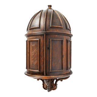 Early 20th Century Domed English Wall Cabinet For Sale