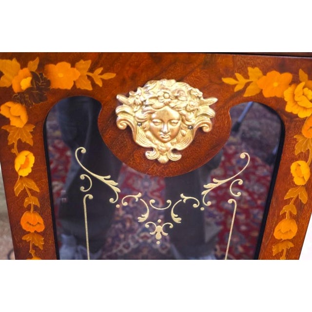 1980s Inlaid Italian Rococo Tiffany & Co Musical Mantel Clock With Matching Pedestal For Sale - Image 12 of 15