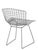 Silver Chrome Bertoia Side Chairs With Fabric Seat Pads for Knoll (Two Available) For Sale - Image 8 of 12
