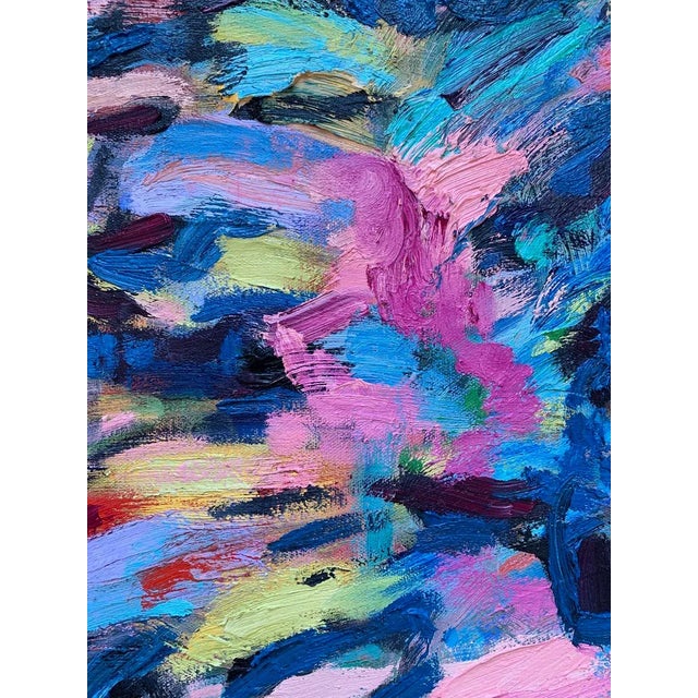 2010s "Who Told You That" Contemporary Abstract Expressionist Oil Painting by Monica Shulman For Sale - Image 5 of 12