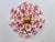 Vintage Murano Glass Floral Chandelier – Rare Deep Pink Flowers, Flush Mount For Sale - Image 13 of 18