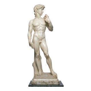 After Michelangelo, Sculpture of David, Carrara Marble, Early 20th Century For Sale