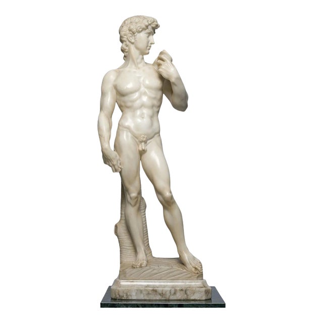 After Michelangelo, Sculpture of David, Carrara Marble, Early 20th Century For Sale