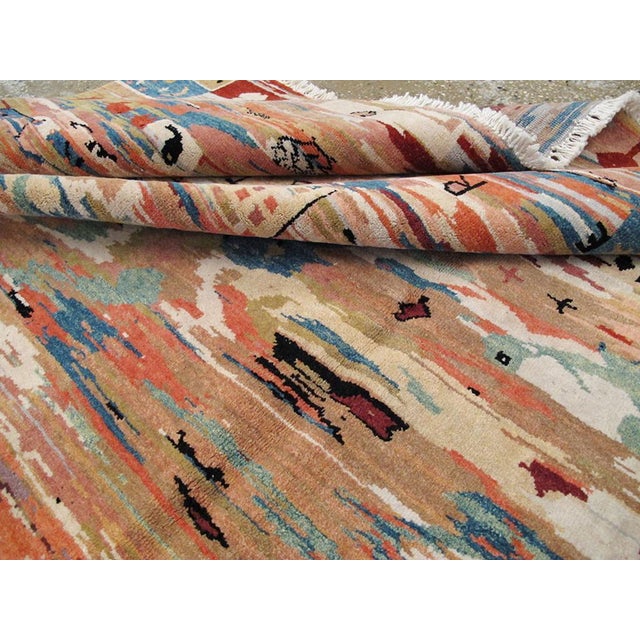 Terra Cotta Galerie Shabab Collection Mid-20th Century Turkish Anatolian Accent Rug For Sale - Image 8 of 8
