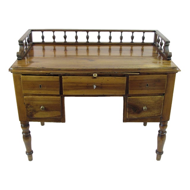Antique Center Desk in Walnut For Sale