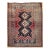 Vintage Persian Afshar Tribal Rug, Hand-Knotted Wool, Geometric Pattern, Navy & Red, 6x7 For Sale