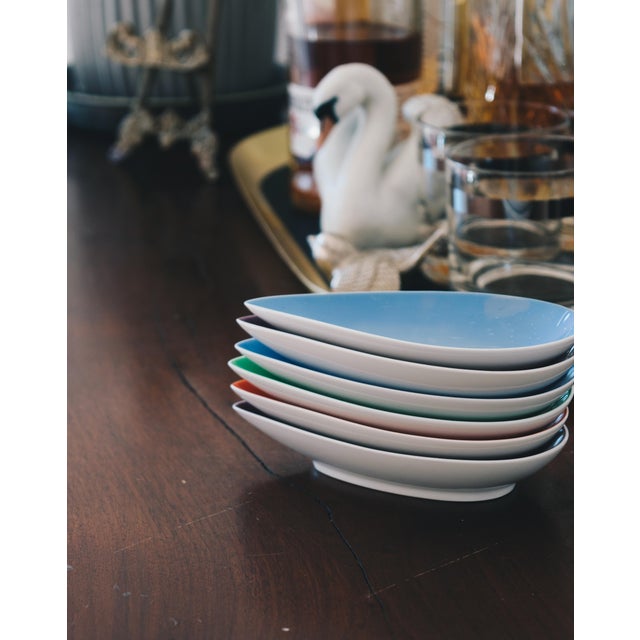 Mid-Century Modern Rosenthal Germany Porcelain Puzzleschale Appetizer Plates - Set of 6 For Sale - Image 3 of 13