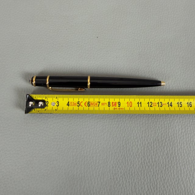 Vintage Diabolo Pen Black Lacquer Gold with Box Ref by Must De Cartier, 1990 For Sale - Image 10 of 11