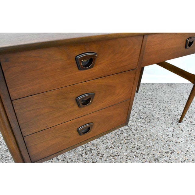 MidCentury Bassett Artisan Walnut Pedestal Desk Chairish