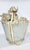 Vintage Tole and Etched Glass Panel Pendant Lantern For Sale - Image 4 of 12