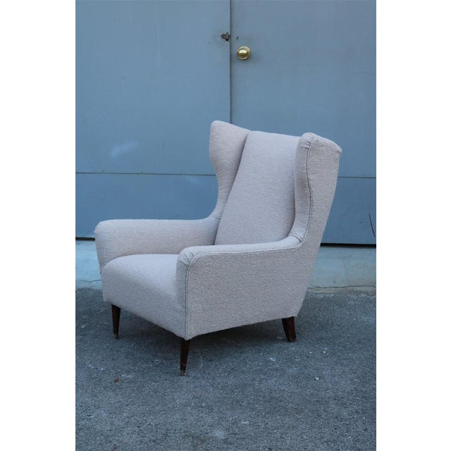 Italian High-Back Armchair, Italy, 1950s For Sale - Image 9 of 16