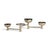 Elevate your entertaining with this sleek swivel condiment set, crafted from polished stainless steel with warm brass...