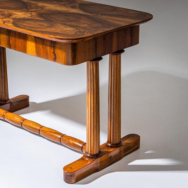 Wood Biedermeier Walnut Desk, 1830 For Sale - Image 7 of 11