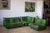 Dubai Green Leather Togo Lounge Chair, Corner and 2-Seat Sofa by Michel Ducaroy for Ligne Roset, 1979, Set of 3 For Sale - Image 14 of 14