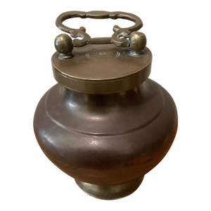 Antique Brass & Bronze Kamandalu Traditional Indian Vessel/Water Pot With Handle