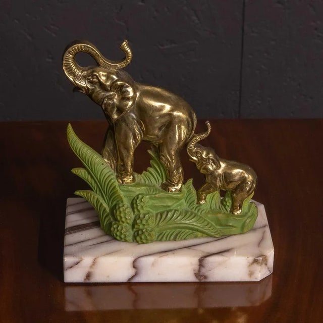 Gold Art Deco Bookends, 1930s, Set of 2 For Sale - Image 8 of 8