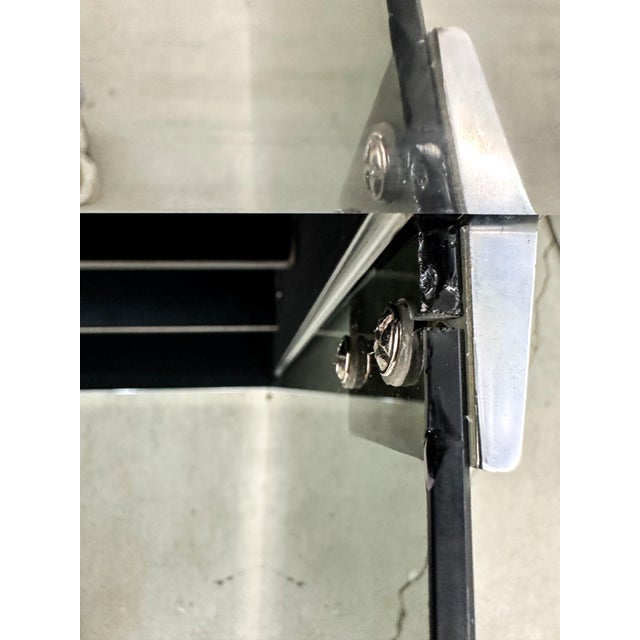 Vintage 1970s Guido Faleschini for I4Mariani Modular Chrome and Glass Credenza Unmarked For Sale - Image 16 of 17