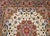 Vintage Tabriz Square Area Rug, Hand-Knotted Wool & Silk, Fine Medallion Floral Pattern, Ivory & Pale Pink, 7x7 For Sale - Image 9 of 16