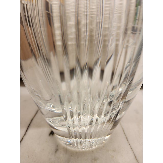 Lenox Vintage Lenox 11" Heavy Cut Crystal Vase, 1992 or Earlier – 9.9 LBS For Sale - Image 4 of 18