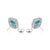 Vintage Inspired 14k Gold 3.88ct Turquoise & Diamond Stud Earrings- A Pair For Sale - Image 9 of 14