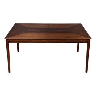 1960s Refinished Walnut and Rosewood Dining Table by John Stuart For Sale