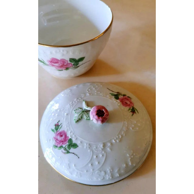 Meissen Porcelain Pink Roses Coffee Service, 25 Pieces For Sale - Image 10 of 12