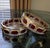 Art Deco 1920s Moser Art Deco Czech 24k Gold & Ruby Cabochon Crystal Pair of Ashtrays For Sale - Image 3 of 10