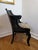 Vintage Regency Style Cane Back Barrel Chair With Leopard Seat For Sale - Image 4 of 7