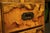 1930s Petite 4 Drawer Burl Olivewood Campaign Style Chest For Sale - Image 5 of 9