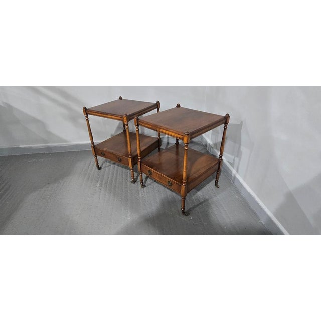Wood Regency Lamp Tables, 1920, Set of 2 For Sale - Image 7 of 11
