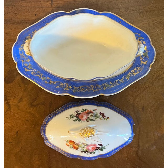 Antique 19th Century Paris Porcelain Sauce Tureen For Sale - Image 9 of 12