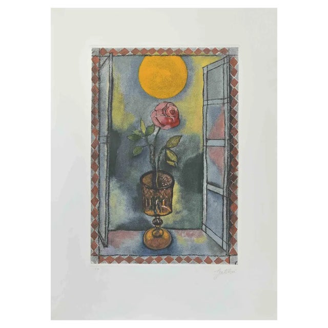 Franco Gentilini, The Sun, Etching and Aquatint, 1970s For Sale
