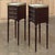 Pair Antique French Directoire Mahogany End Tables with Carrara Marble will make a delightful addition to your room,...