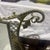 Beautiful brass mirror with claw feet.