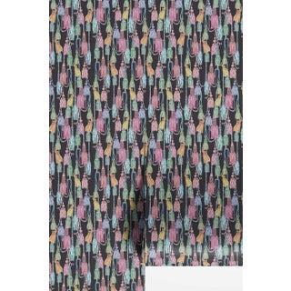 Tassel Trellis Grasscloth Wallpaper by House Party | Black Lacquer | 6 Yards For Sale