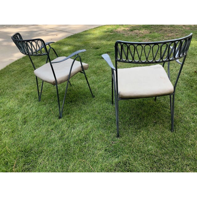 Mid-Century Modern Salterini Style Ribbon Arm Chairs - A Pair For Sale - Image 3 of 5