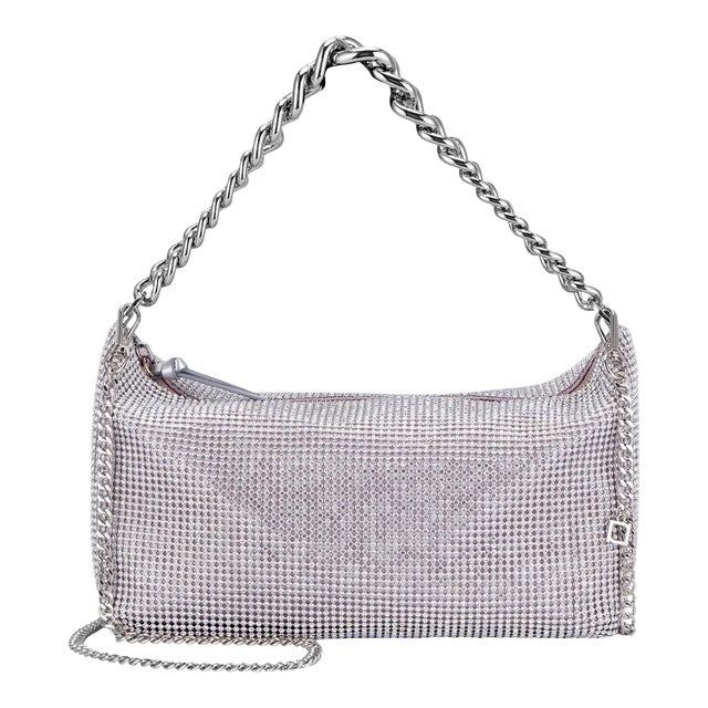 Eliza Silver Shoulder Bag For Sale