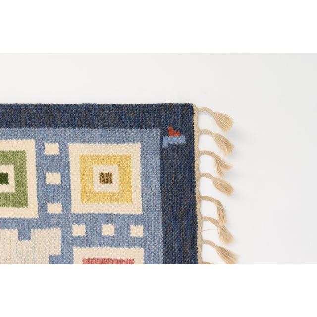 Mid-Century Modern Large Mid-20th Century Swedish Kilim Rug, 1960s For Sale - Image 3 of 6