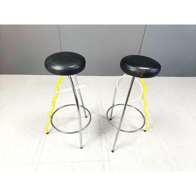 Metal Duplex Stools by Javier Mariscal for BD, 1980s, Set of 2 For Sale - Image 7 of 10