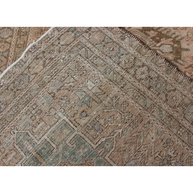 Vintage Persian Karajeh Runner With Geometric Medallion Design in Soft Neutral For Sale - Image 11 of 13
