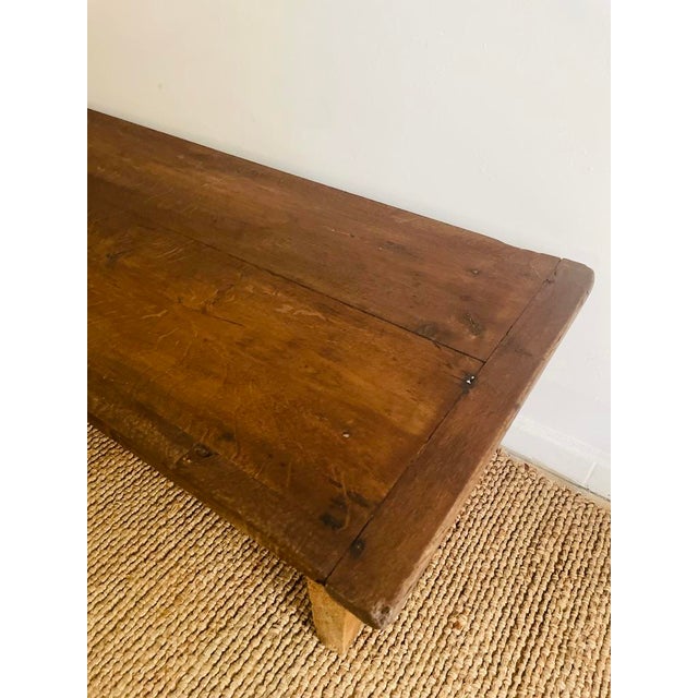 French Farmhouse Coffee Table in Oak For Sale - Image 4 of 12