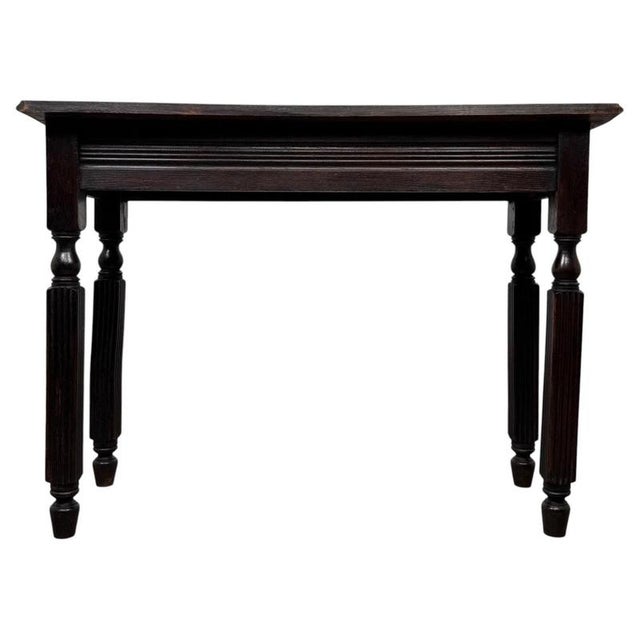 Antique Edwardian Oak Side Table, 1910s For Sale - Image 10 of 10