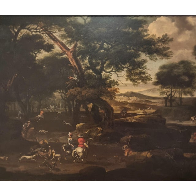 Jan Van Bloemen, Landscape with Figures, 17th Century, Oil Painting on Canvas, Framed For Sale - Image 3 of 11