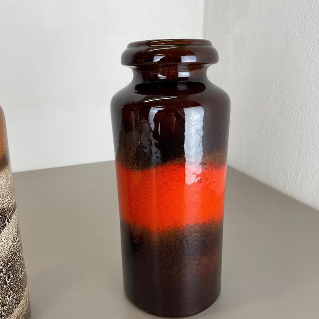 Fat Lava Pottery Vases from Scheurich, Germany, 1970s, Set of 2 For Sale - Image 13 of 18