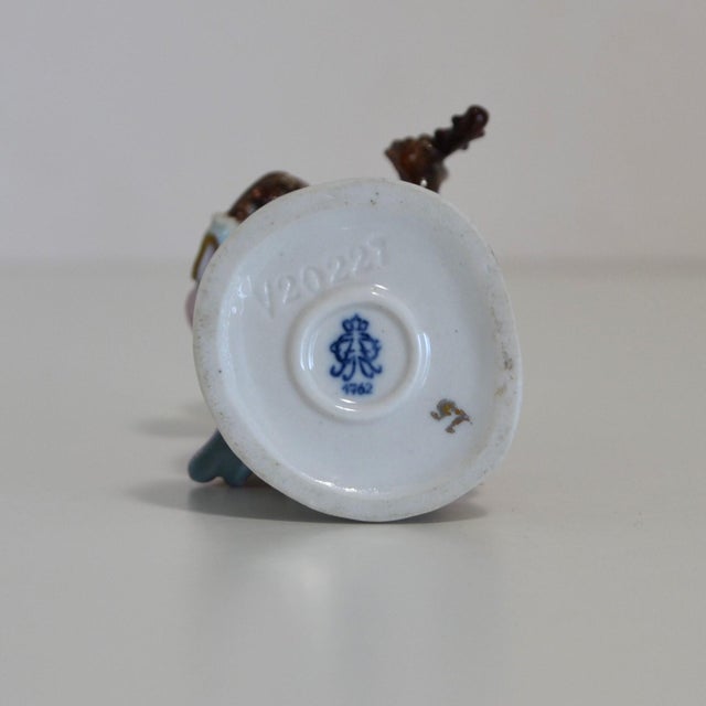 Ceramic Porcelain Figurine from the Series Monkey Band from Volkstedt Manufactory, Germany, 1940s For Sale - Image 7 of 10